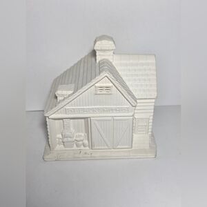 Vintage 1986 Byron Molds Ceramic Blacksmith Shop – Unpainted Bisque